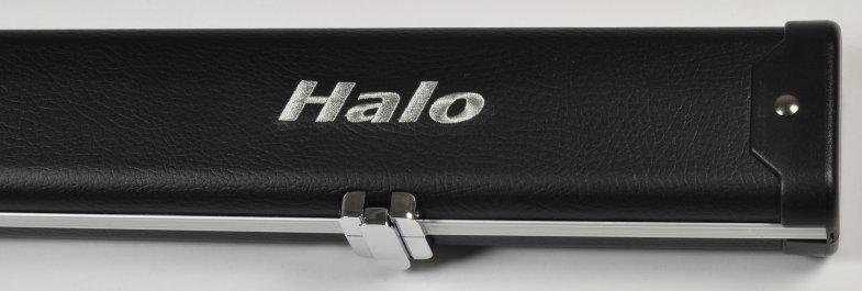 Peradon Halo Three-Quarter Black Leather Effect Aluminium Case (Close Up, Closed)